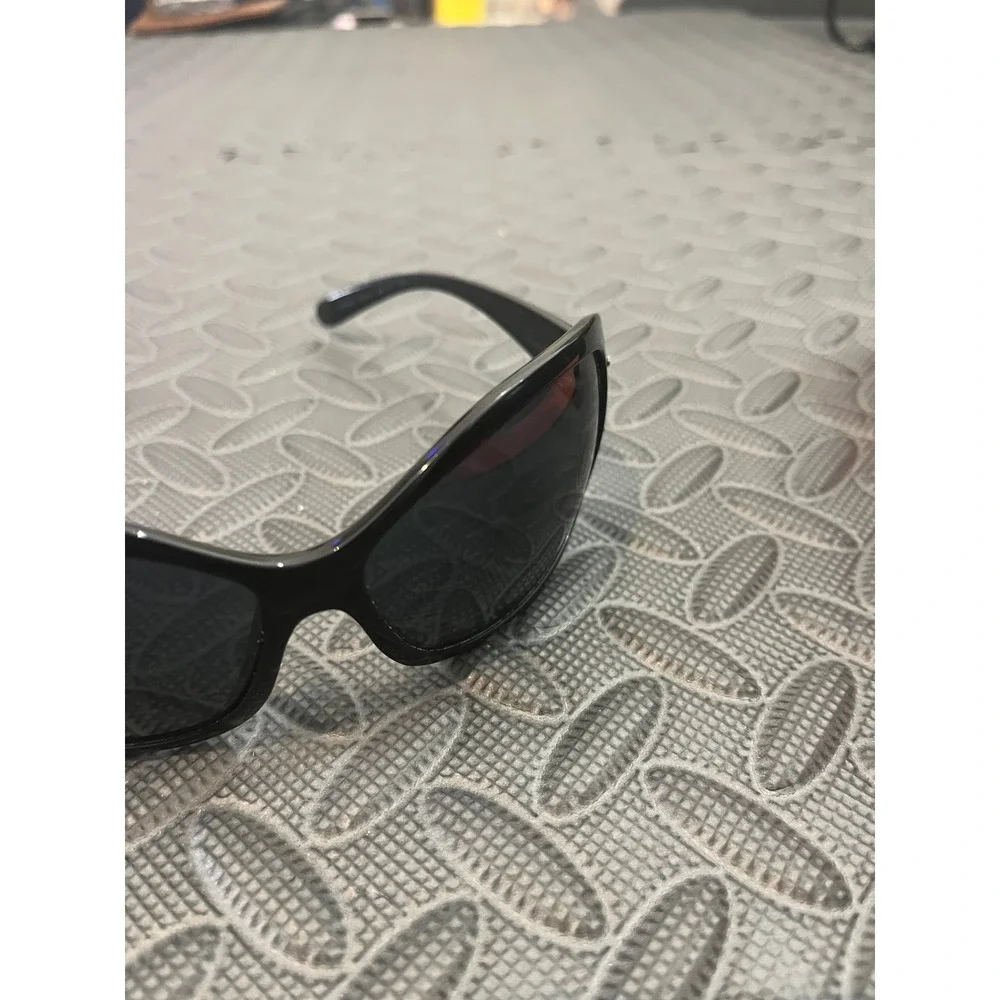Prada Sunglasses Women 70-13-115 Black SPR04F 70013 1AB-1A1 Wrap Oval Italy